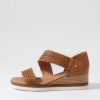 Shoes DJANGO & JULIETTE | Ide Dark Tan Weave Leather Sandals