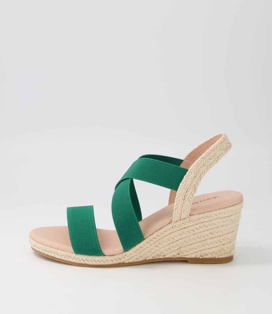 Shoes DIANA FERRARI | Jolli Emerald Elastic Espadrilles