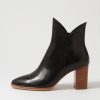 Shoes DJANGO & JULIETTE | Astronomy Black Natural Heel Leather Ankle Boots