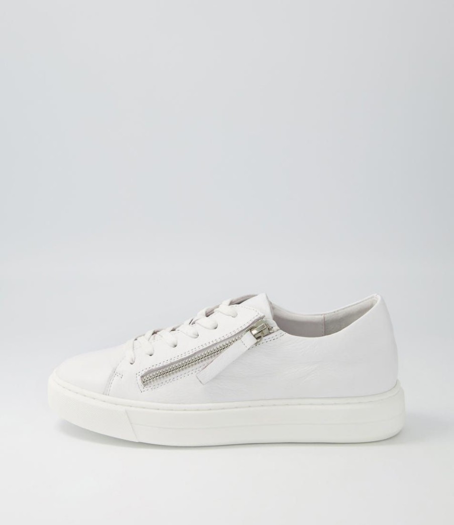 Shoes DJANGO & JULIETTE | Yuna White Leather Sneakers