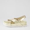 Shoes DJANGO & JULIETTE | Ubari Gold Shine White Leather Sandals