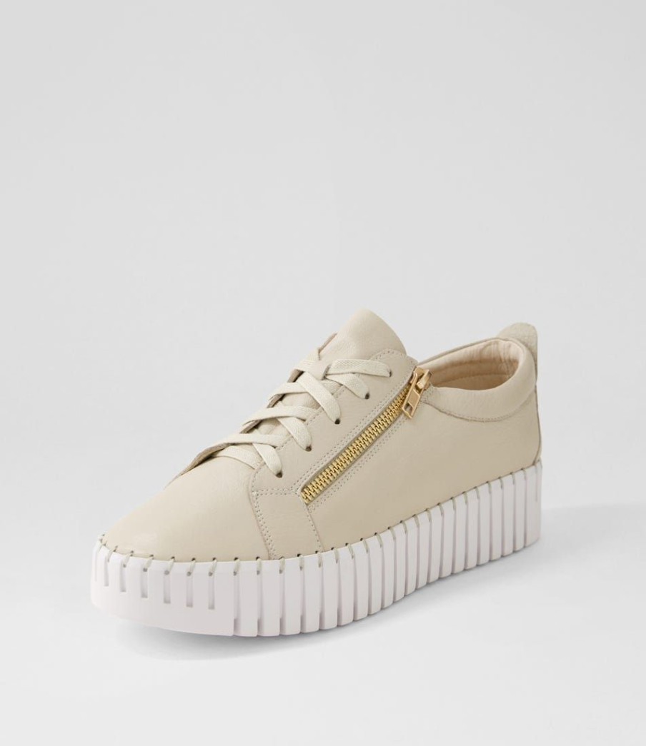 Shoes DJANGO & JULIETTE | Bump Macadamia Leather Sneakers