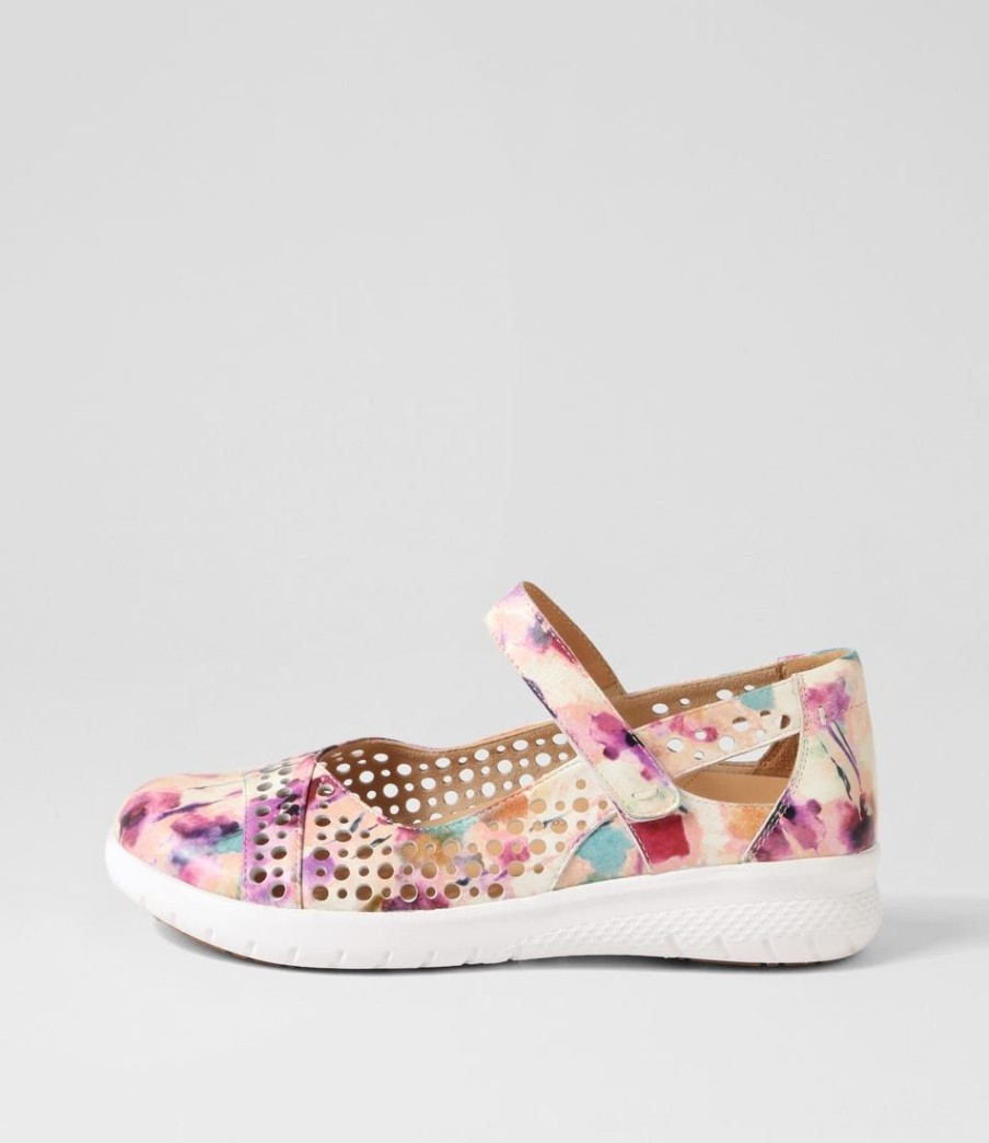 Shoes ZIERA | Sebille Xf Pansy Floral Leather Mary Janes