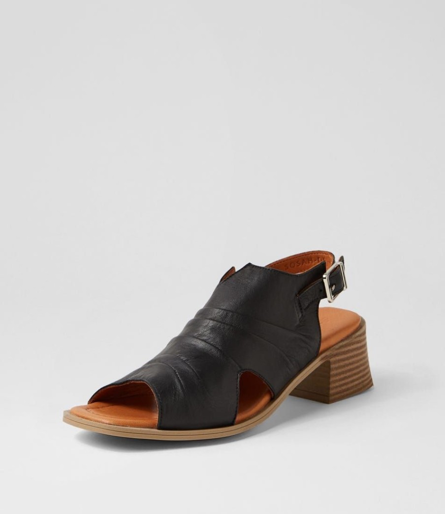 Shoes DIANA FERRARI | Sosah Black Leather Sandals