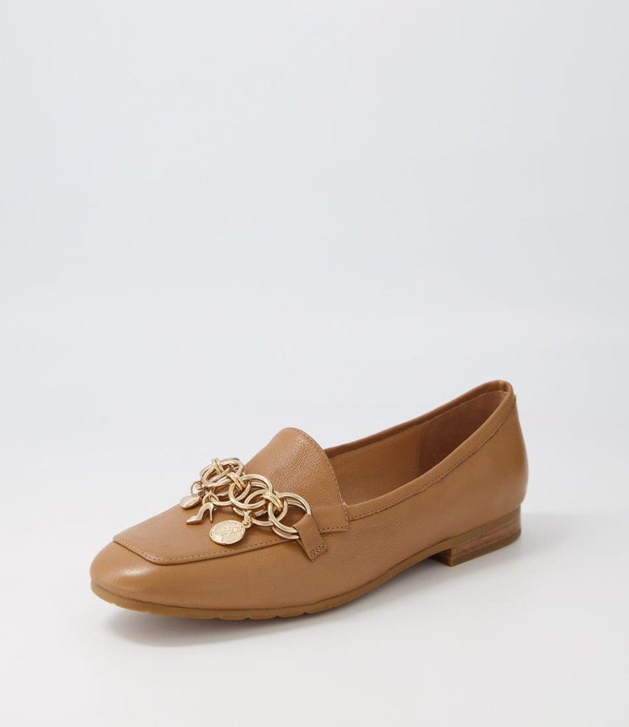 Shoes TOP END | Mennat Dark Tan Leather Loafers