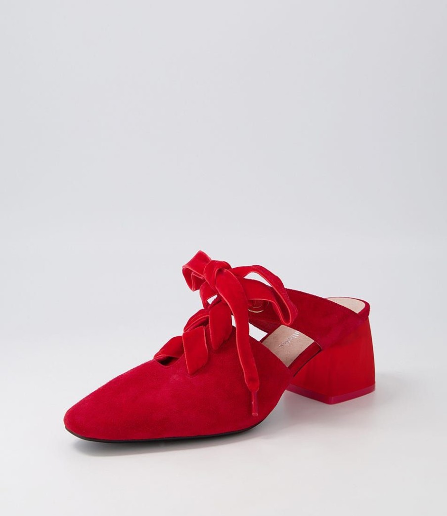 Shoes DJANGO & JULIETTE | Marjo Red Suede Heels