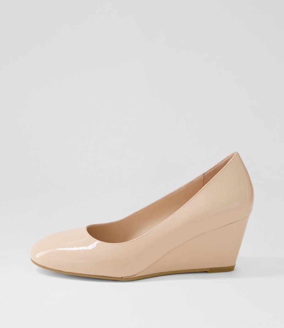 Shoes DIANA FERRARI | Lespie Blush Patent Leather Wedges