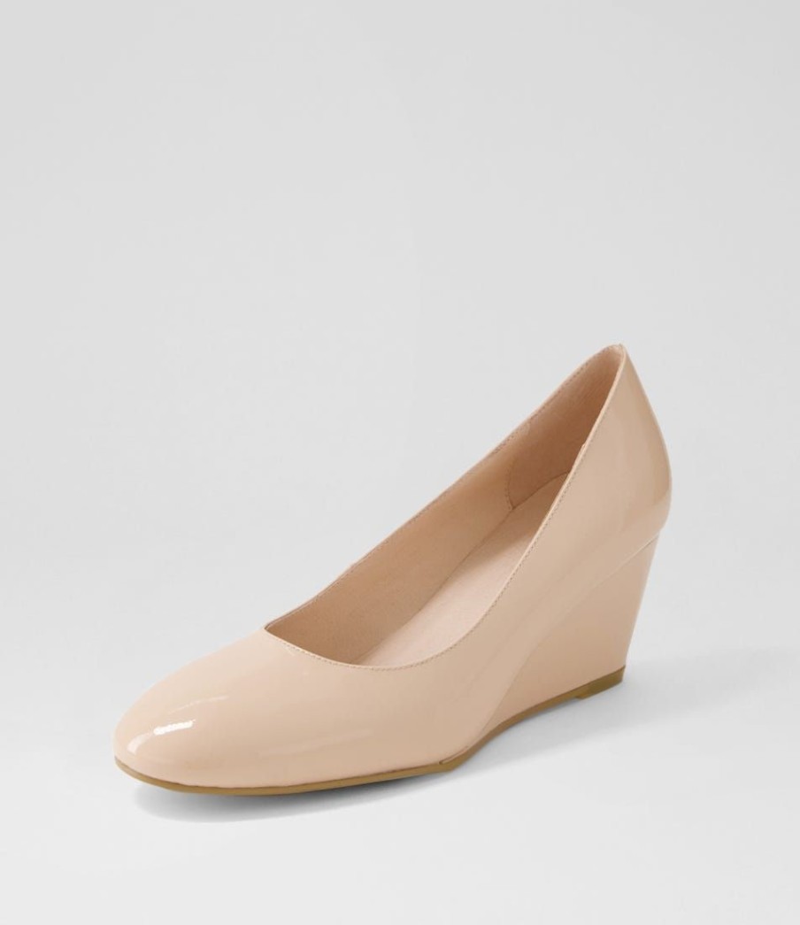 Shoes DIANA FERRARI | Lespie Blush Patent Leather Wedges