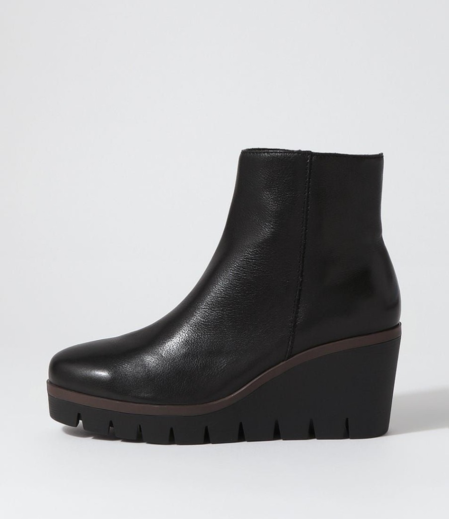 Shoes DJANGO & JULIETTE | Nish Black Leather Ankle Boots