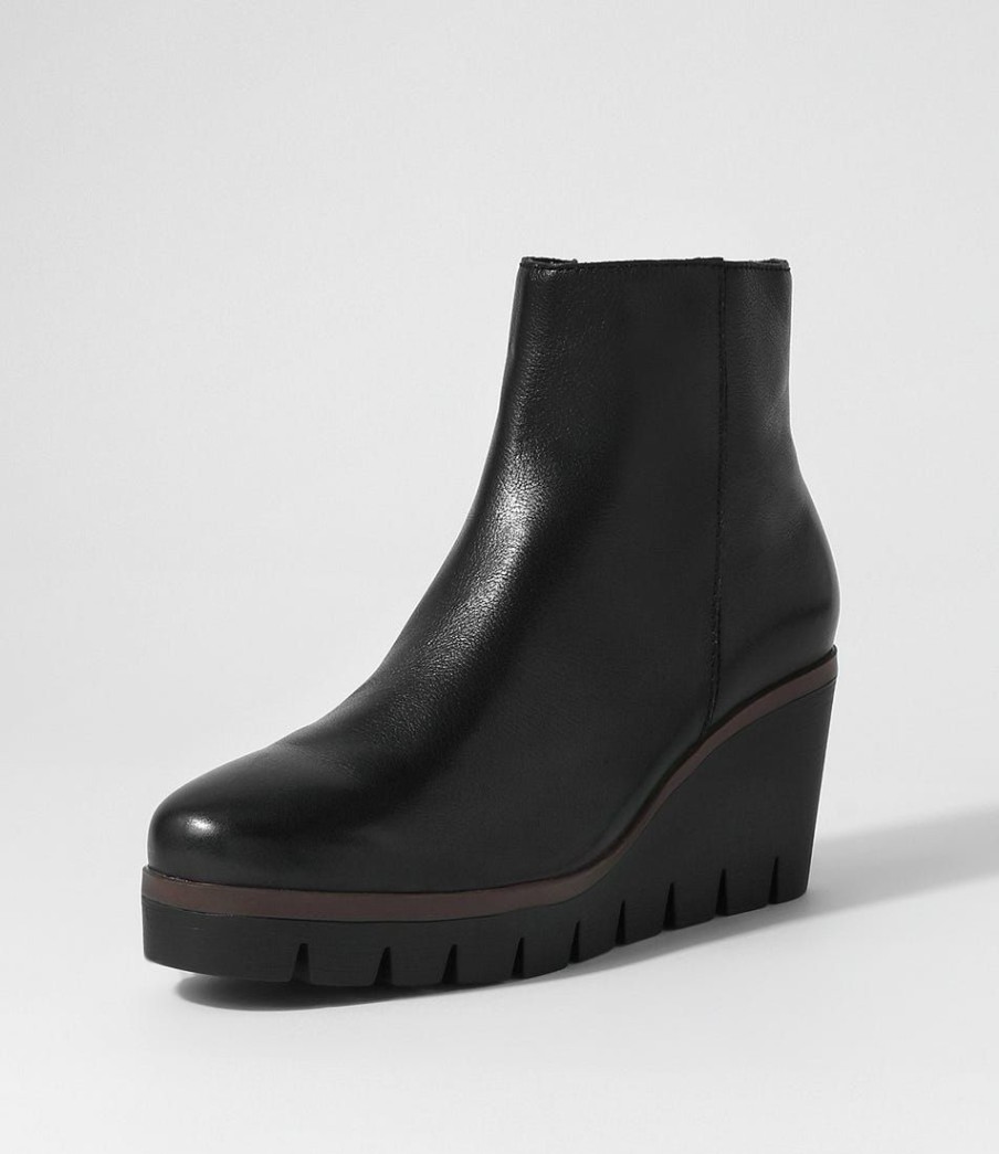 Shoes DJANGO & JULIETTE | Nish Black Leather Ankle Boots