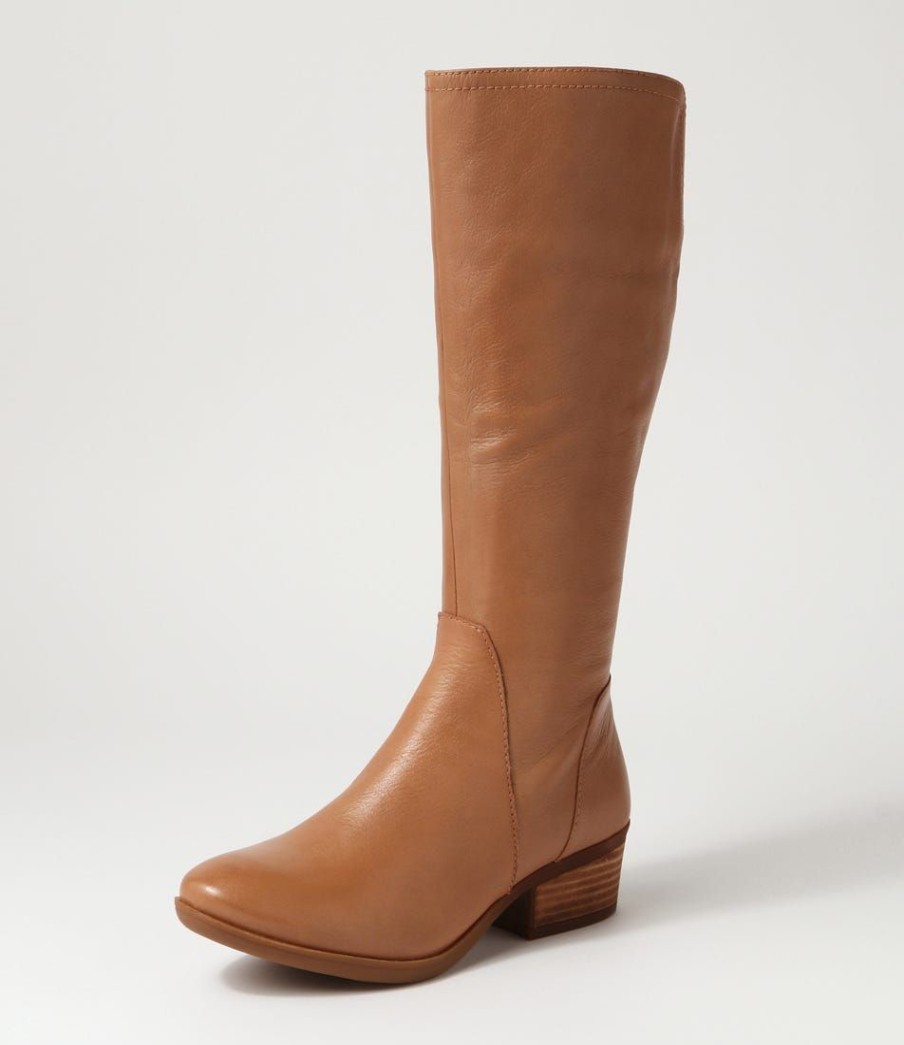 Shoes DIANA FERRARI | Zesto Dark Tan Leather Knee High Boots