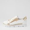 Shoes TOP END | Elos White Gold Leather Sneakers