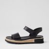 Shoes TOP END | Ulissa Black Leather Sandals