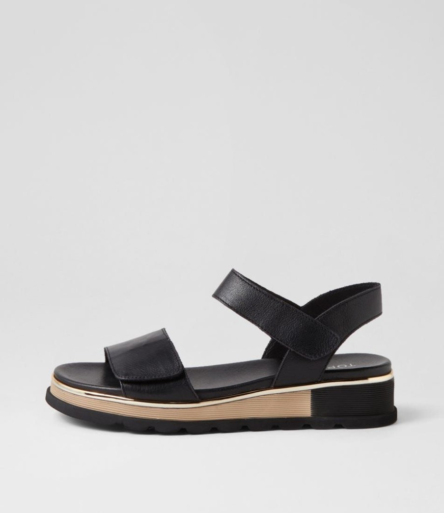 Shoes TOP END | Ulissa Black Leather Sandals