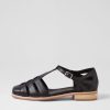 Shoes DJANGO & JULIETTE | Acely Black Leather Flat Shoes