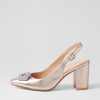 Shoes DIANA FERRARI | Sekanis Champagne Leather Heels