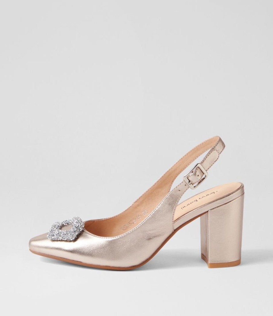 Shoes DIANA FERRARI | Sekanis Champagne Leather Heels