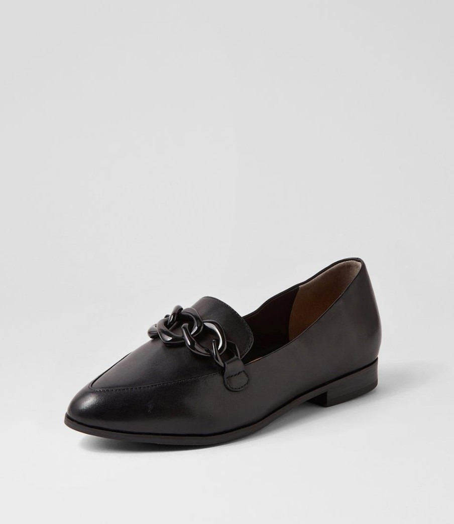 Shoes ZIERA | Olange Xw Black Leather Loafers