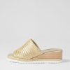 Shoes DJANGO & JULIETTE | Izze Old Gold Weave Sandals