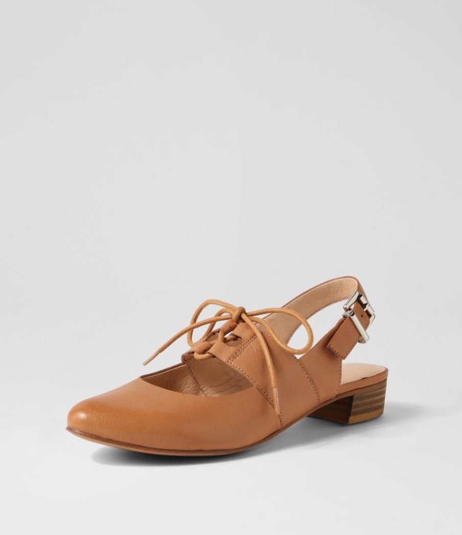 Shoes DJANGO & JULIETTE | Erens Dark Tan Leather Mary Janes