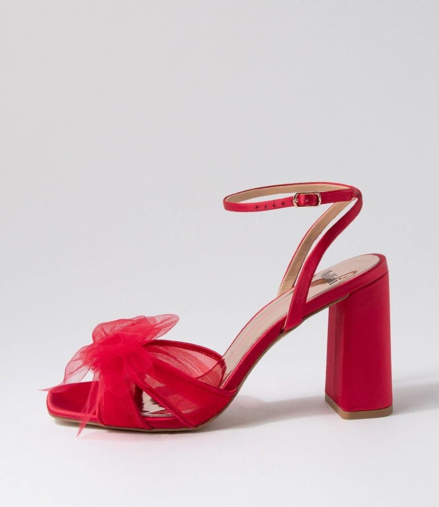 Shoes MOLLINI | Queenbee Red Fabric Sandals