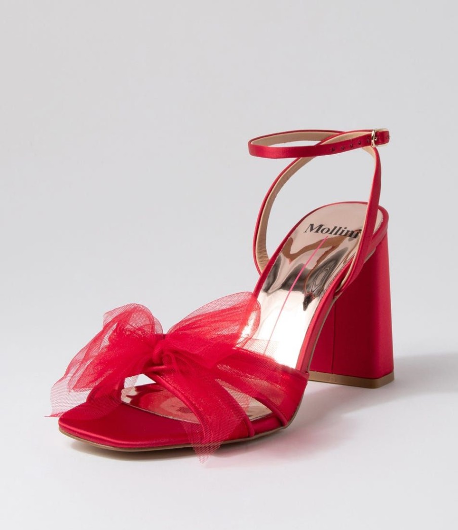 Shoes MOLLINI | Queenbee Red Fabric Sandals