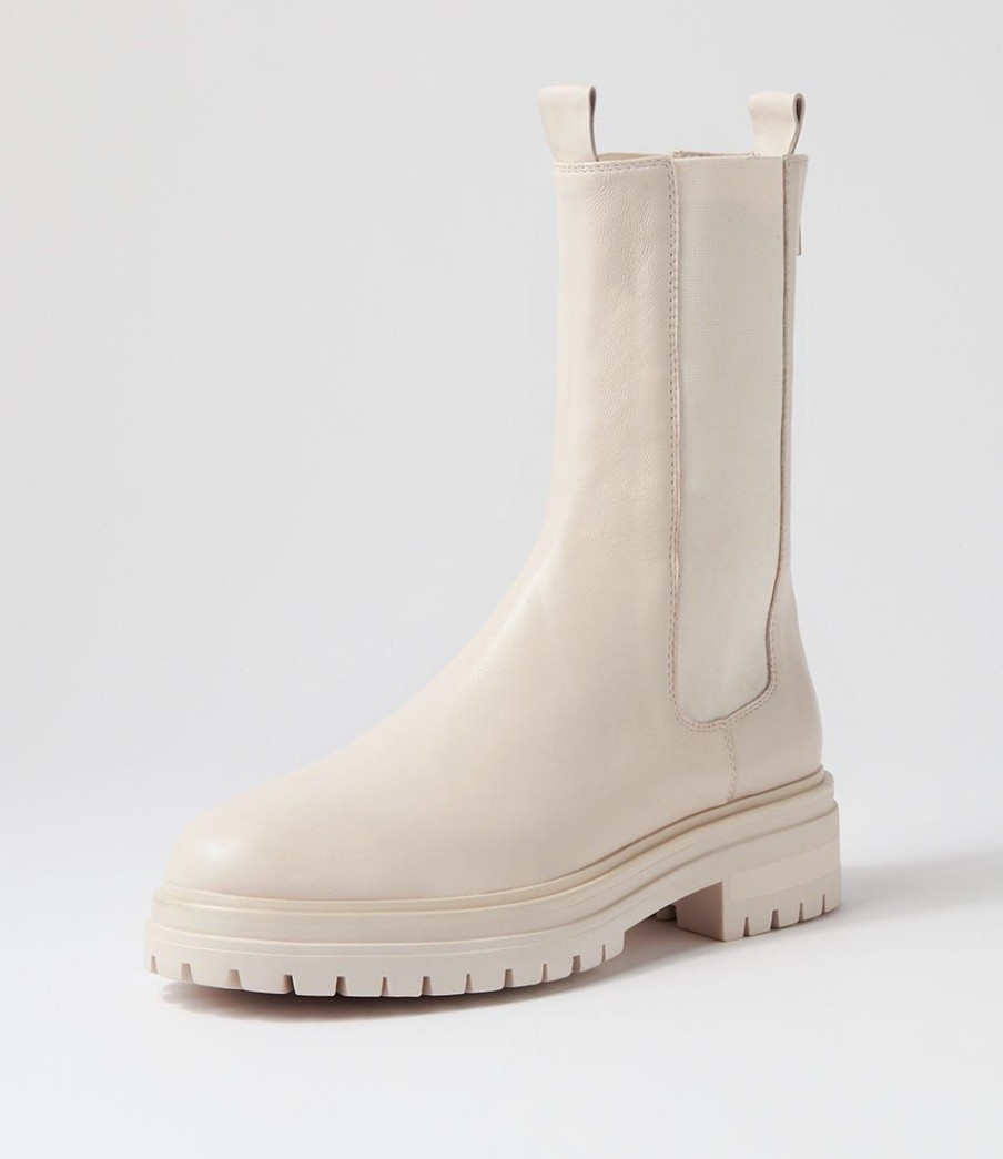 Shoes MOLLINI | Armadil Cream Leather Chelsea Boots