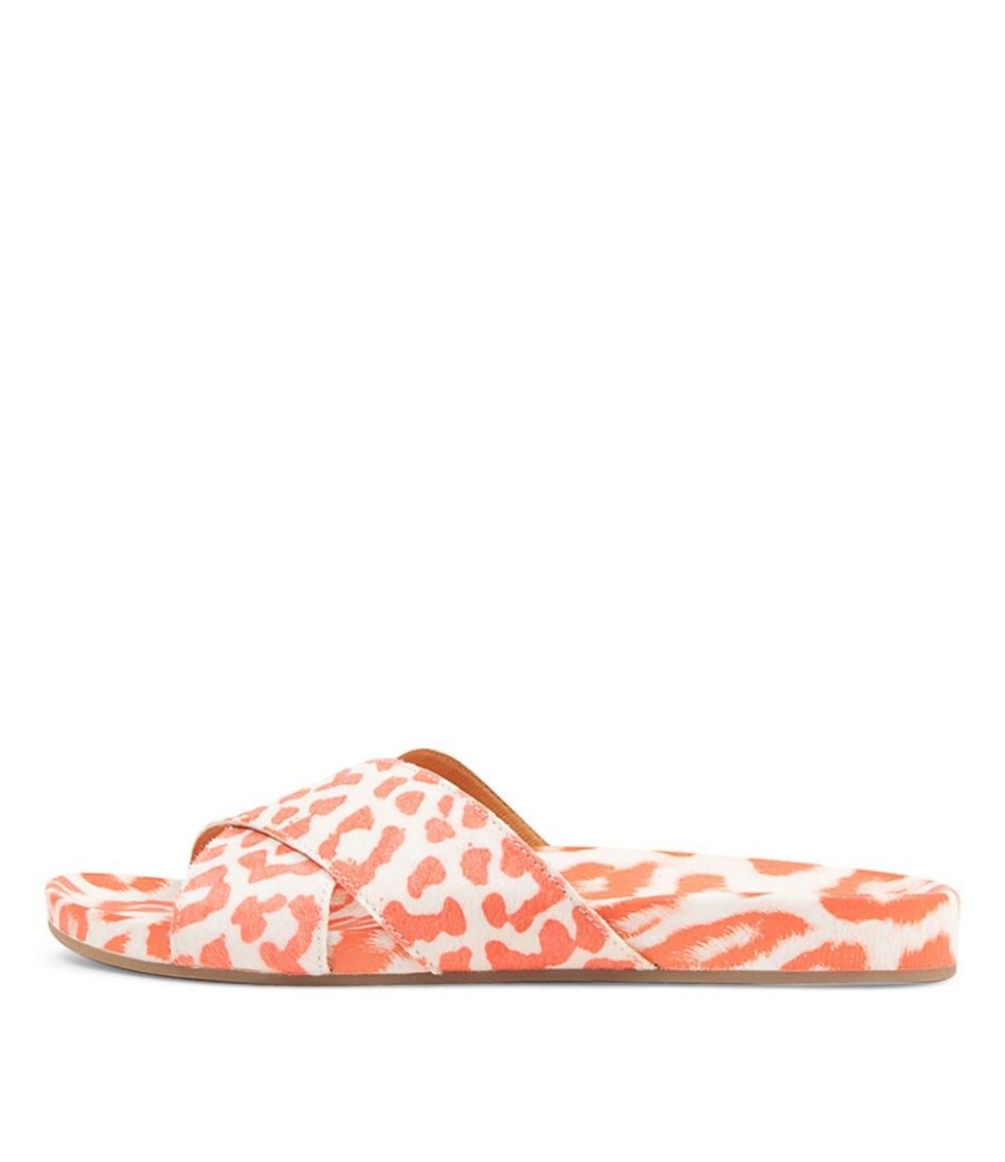 Shoes ROLLIE | Tide Cross Pink Leopard Pony Slides