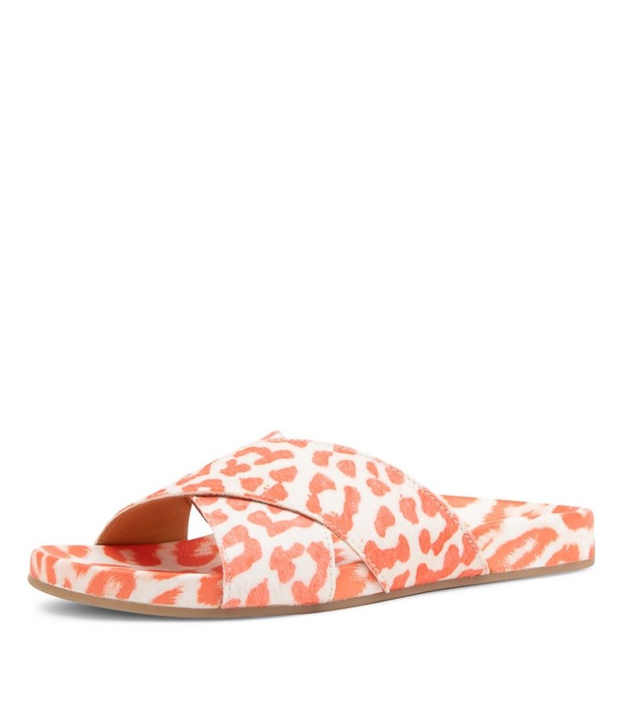 Shoes ROLLIE | Tide Cross Pink Leopard Pony Slides