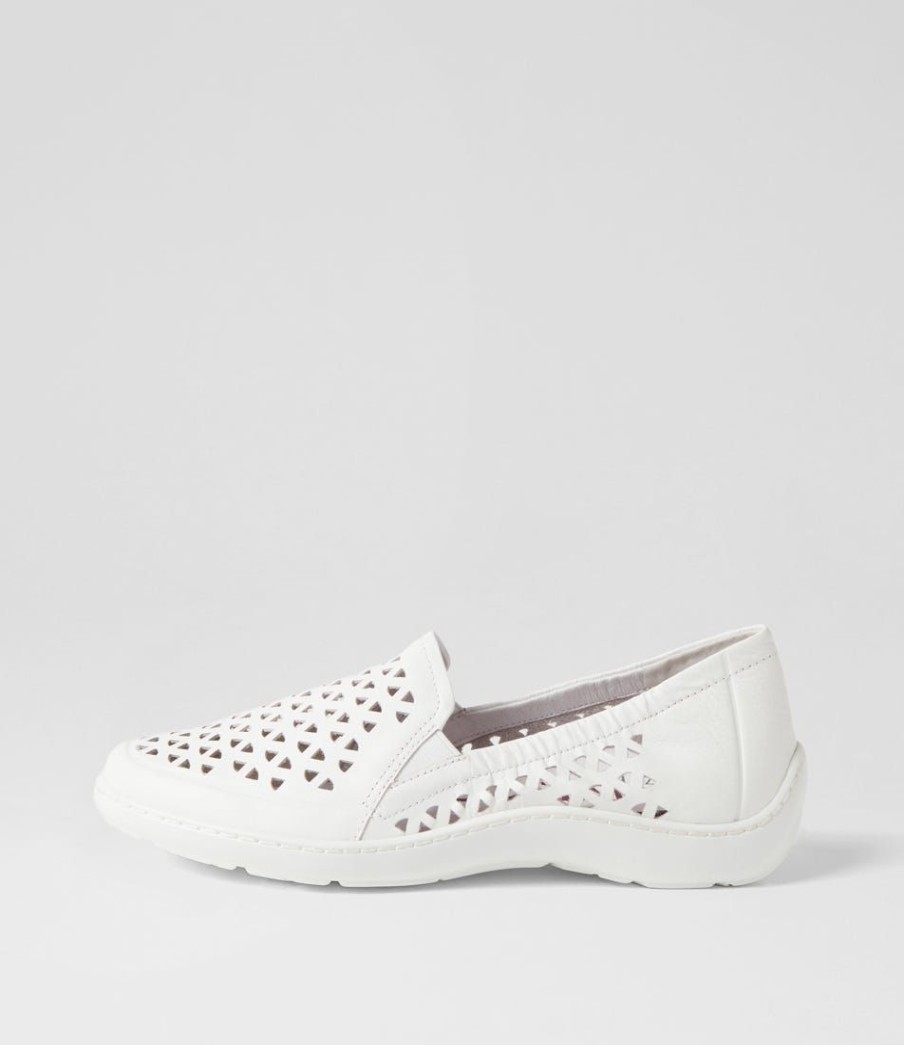 Shoes ZIERA | Wavada Xf White Leather Loafers