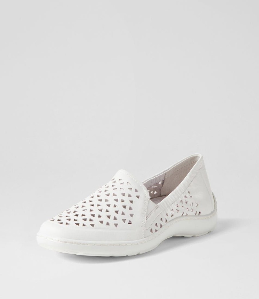 Shoes ZIERA | Wavada Xf White Leather Loafers