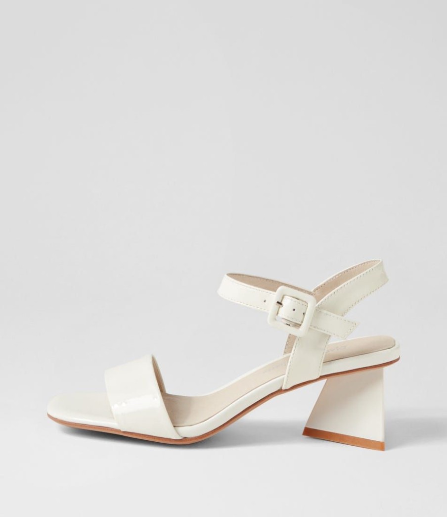 Shoes DJANGO & JULIETTE | Incha Ivory Patent Leather Sandals