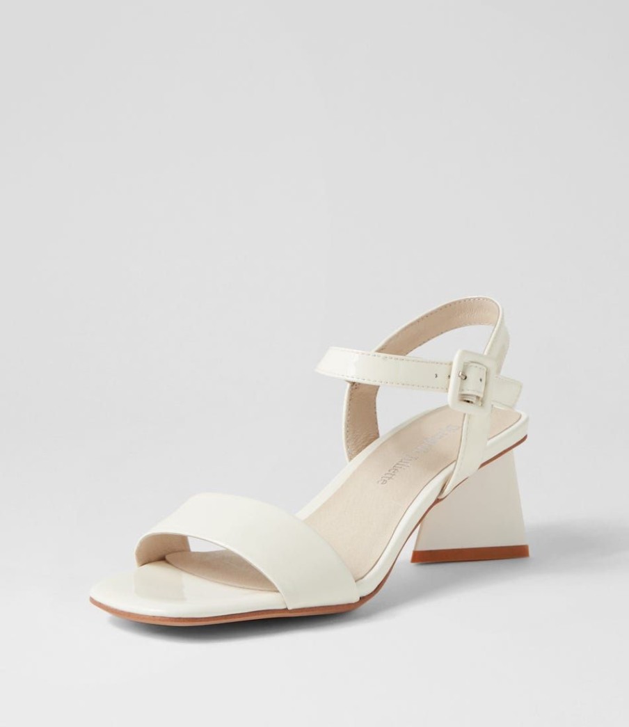 Shoes DJANGO & JULIETTE | Incha Ivory Patent Leather Sandals