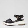 Shoes DJANGO & JULIETTE | Oami Black White Leather Sandals