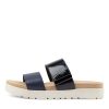 Shoes ZIERA | Nairo Xw Navy Leather Patent Sandals