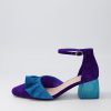 Shoes DJANGO & JULIETTE | Makiko Purple Turquoise Suede Mary Jane Heels