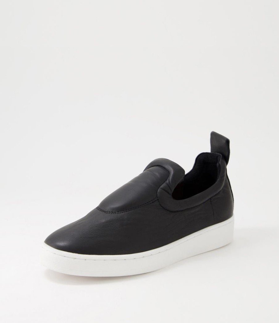 Shoes ALFIE & EVIE | Adrift Black Leather Sneakers