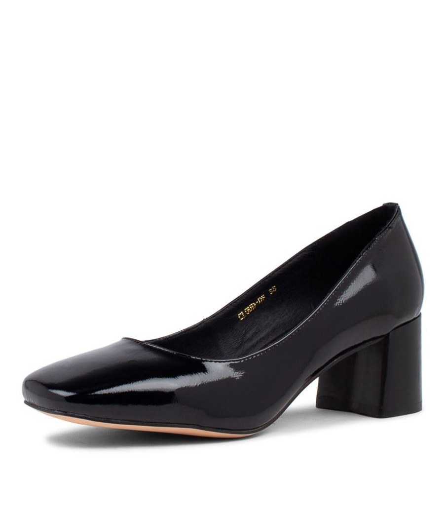 Shoes DIANA FERRARI | Cloud Black Patent Leather Pump Heels