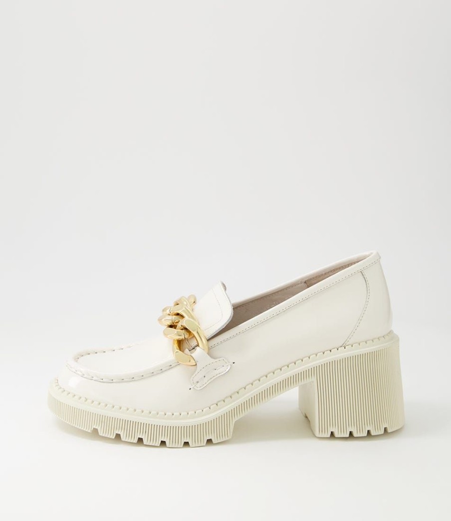 Shoes DJANGO & JULIETTE | Zusak Ivory Patent Leather Heels