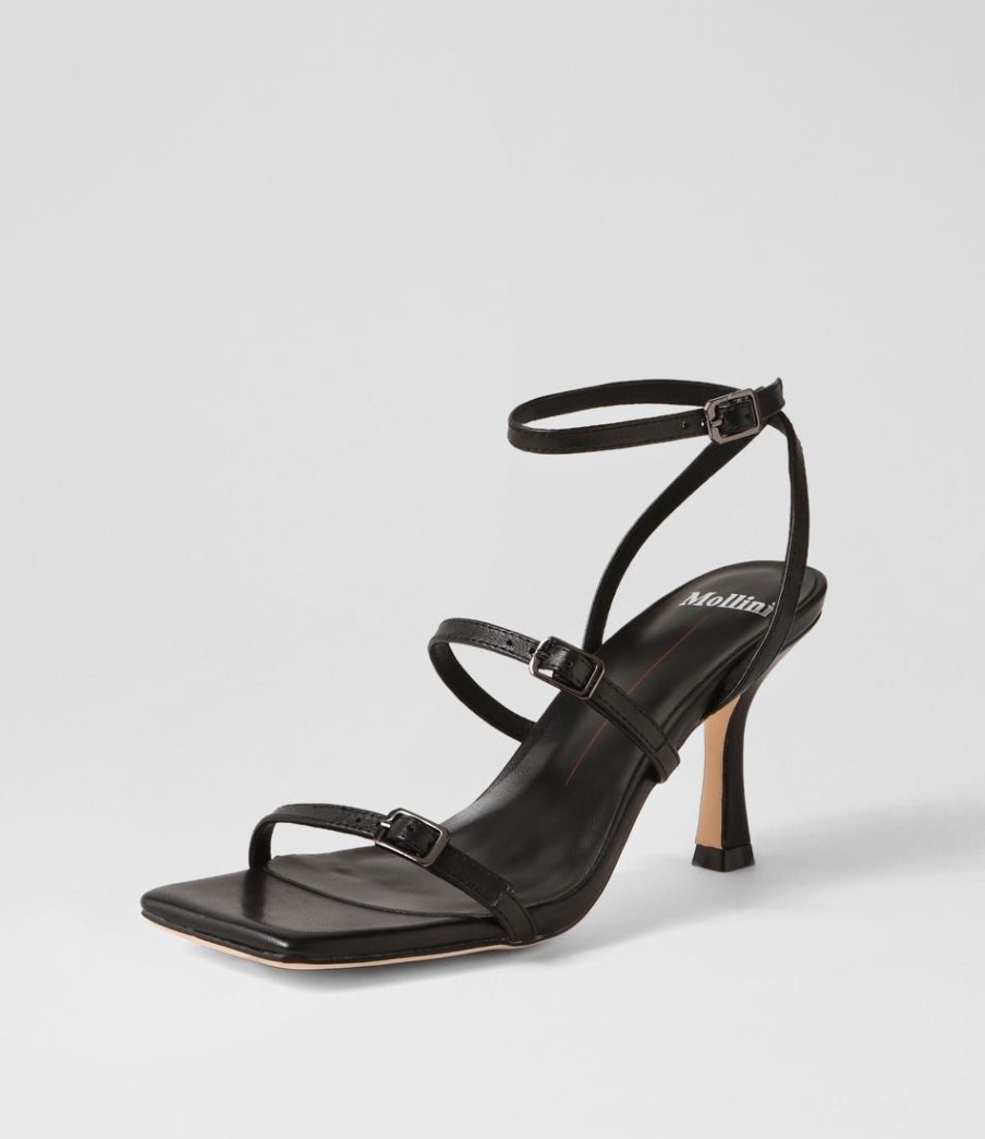 Shoes MOLLINI | Wova Black Leather Sandals