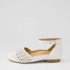 Shoes ZIERA | Camay Xf White Leather Flat Shoes