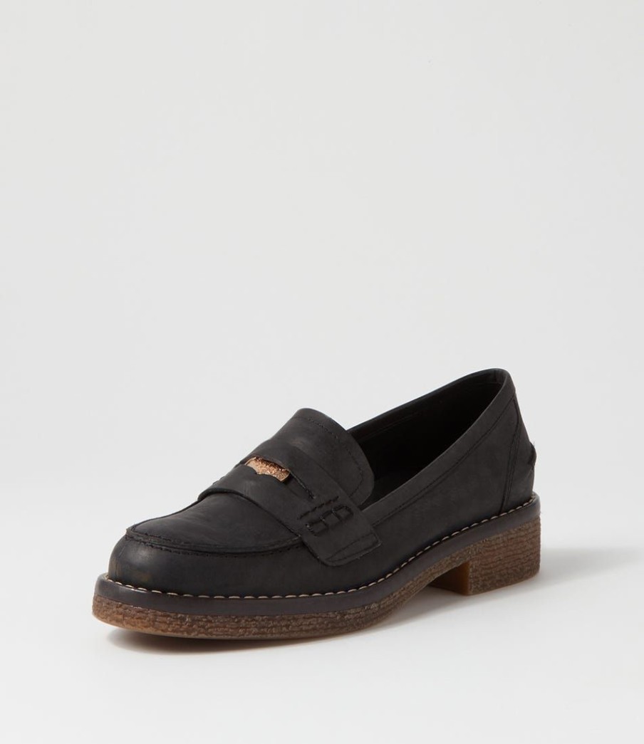 Shoes DJANGO & JULIETTE | Gulfa Black Leather Loafers