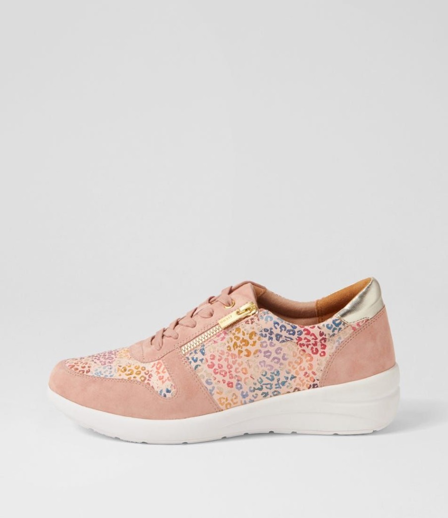 Shoes ZIERA | Newton W Rose Pink Leopard Multi Sneakers