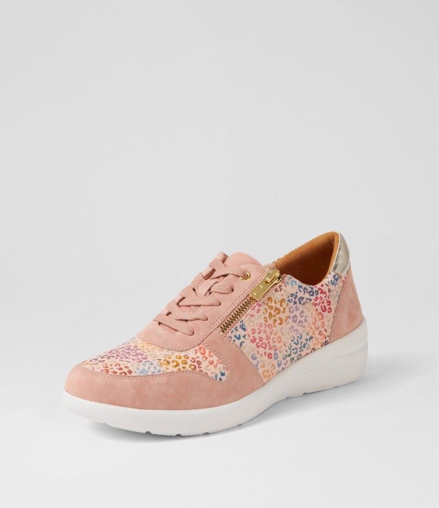 Shoes ZIERA | Newton W Rose Pink Leopard Multi Sneakers