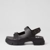 Shoes ROLLIE | Jelly All Black Vynalite Sandals