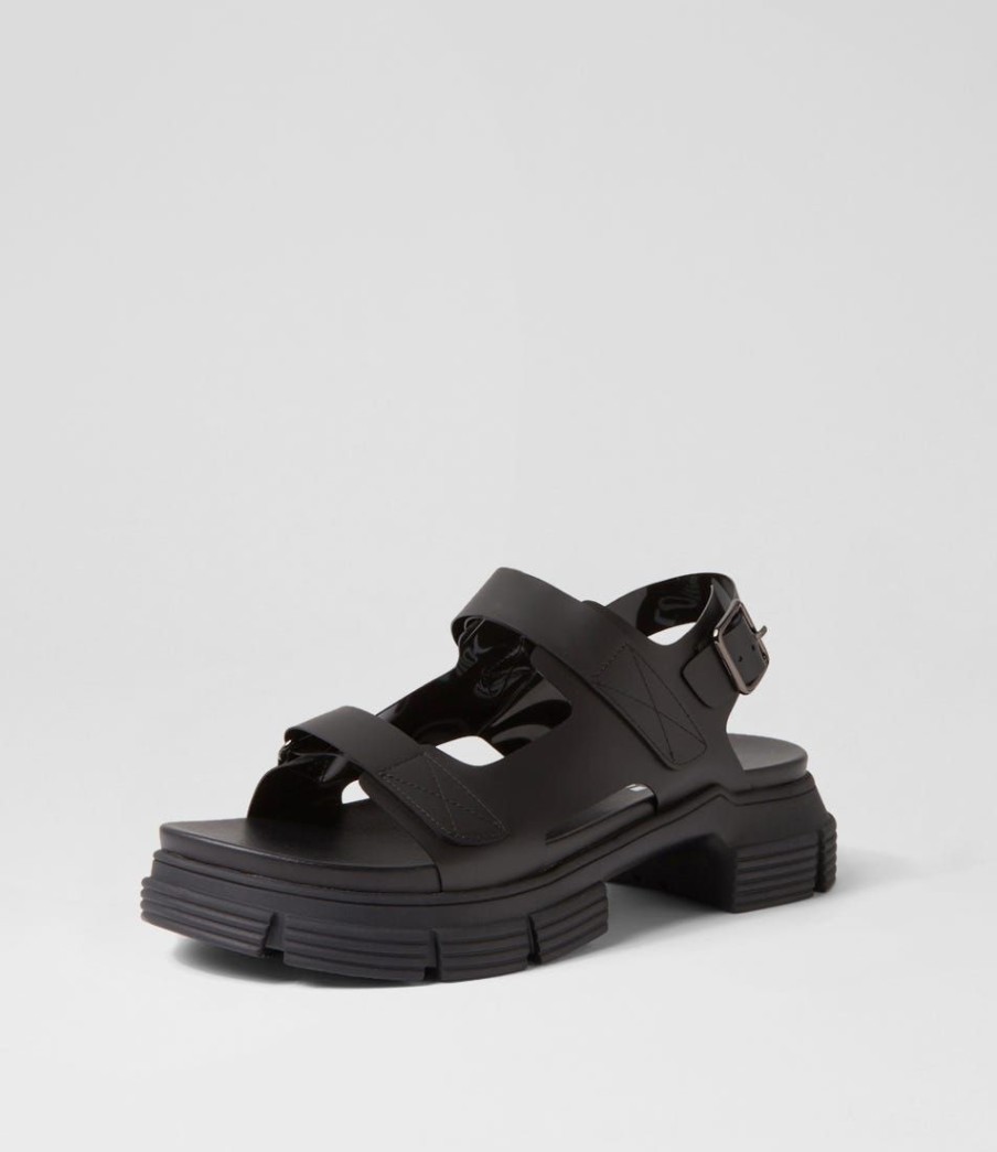 Shoes ROLLIE | Jelly All Black Vynalite Sandals