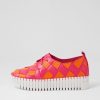 Shoes DJANGO & JULIETTE | Baxta Fuchsia Bright Orange Leather Sneakers