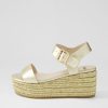 Shoes MOLLINI | Noless Pale Gold Leather Rope Espadrilles