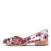 Shoes DJANGO & JULIETTE | Aidan Poppy Print Leather Flat Shoes