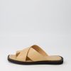 Shoes EOS | Mishk Tan Leather Slides